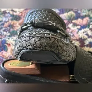 Salvatore Ferragamo BARBADOS Gancini Bit Brown Leather Woven Loafers Size 10.5 D Salvatore Ferragamo Loafers Drivers Barbados Gancini Brown  main image 4